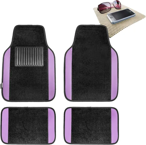 Miniatura 23 de TLH Alfombrillas para Automóvil, Juego Completo de Alfombrillas de Alfombra con Bordes de Color Beige para Coches, Protección para Todo Tipo