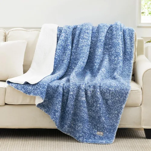 Miniatura 21 de Cozy Bliss Manta Sherpa de lujo para sofá, manta gruesa reversible de cuadros Buffalo de alta calidad, cálida y acogedora manta suave para el hogar