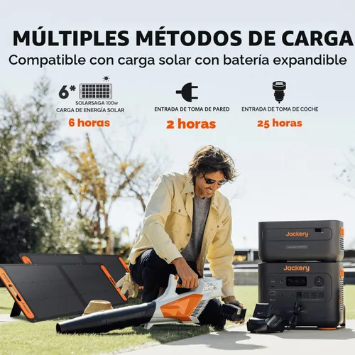 Miniatura 6 de Jackery Estación de energía portátil Explorer 2000 Plus, generador solar con batería LiFePO4 de 2042 Wh, salida de 3000 W, expandible a 24 kWh 6000