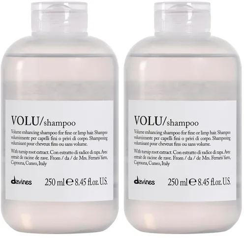 Davines Champú VOLU, champú de volumen para tipos de cabello fino y fino, voluminizador diario suave