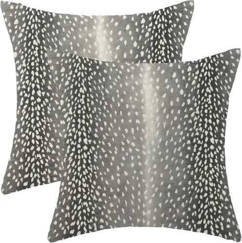 Miniatura 15 de Fundas de Almohada con Estampado de Antílope 16x16 Pulgadas Paquete de 2, Fundas de Almohada Decorativas con Estampado de Piel de Animal Marrón