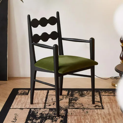 Miniatura 2 de Sillas de comedor tapizadas, silla de cocina con respaldo, silla de sala de estar con brazos versátil asiento de comedor de granja, sillas