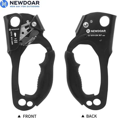 Miniatura 4 de NewDoar Certificado UIAA y CE - Ascendedor de mano para escalada en roca, arborista, equipo de rapel para cuerda de 8~13MM