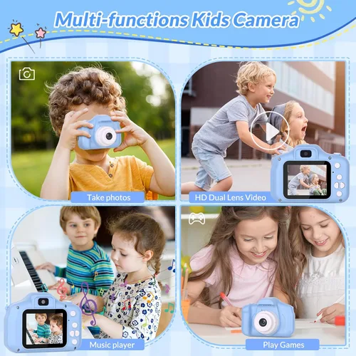 Miniatura 3 de Mafiti Cámara para Niños, Cámara Digital Mini Selfie de 26MP HD para Niños, Cámara para Niños Pequeños de Vídeo 1080P, Juguete al Aire Libre