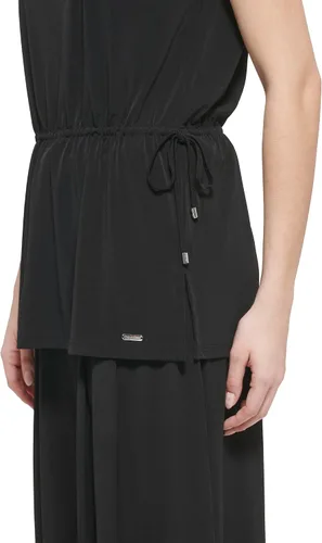 Miniatura 5 de Calvin Klein Camiseta de punto con cordón sin mangas para mujer