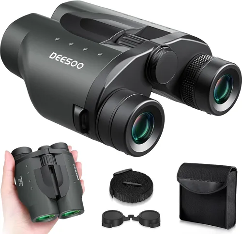 Binoculares compactos de 25 x 32 pulgadas para adultos y niños, binoculares de alta potencia, para observación de aves, ligeros, tamaño pequeño,