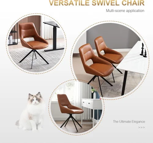 Miniatura 9 de Zesthouse Silla de escritorio moderna sin ruedas, silla giratoria de tocador con respaldo hueco, silla de oficina en casa sin brazos para niñas