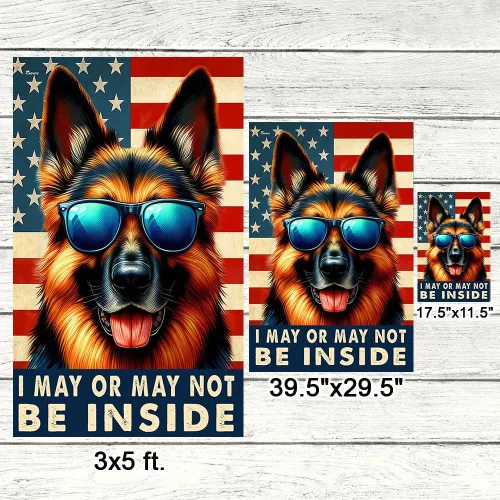 Miniatura 6 de Bandera Americana - Divertido Perro Pastor Alemán Bandera Americana TQN2748F, 3x5 pies. Bandera - Banderas de EE. UU. Poliéster Premium - Bandera