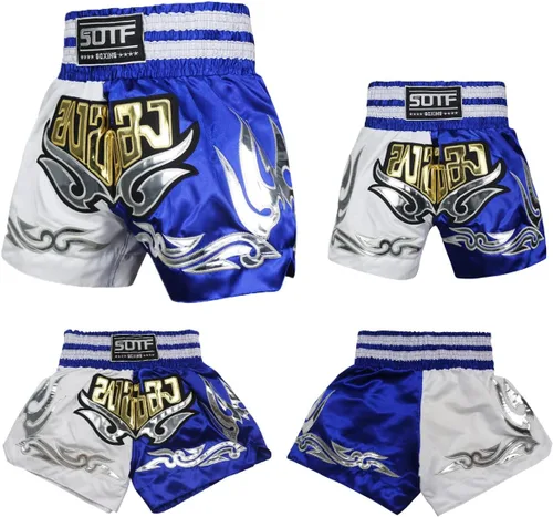 Miniatura 2 de Pantalones cortos de boxeo para mujer, pantalones cortos de entrenamiento de artes marciales mixtas para hombres, BJJ Muay Thai, pantalones cortos