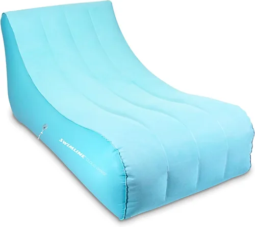 Miniatura 12 de SWIMLINE Original Cloud Chaise 360 - Tumbona flotante para piscina y lago, balsa circular para adultos y niños, respaldo W Cómoda textura