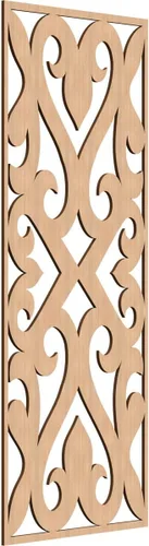 Miniatura 152 de Keene Paneles de pared decorativos de madera con calado, 9 3/8 pulgadas de ancho x 24 3/8 pulgadas de alto x 1/4 de alto, roble rojo rojo (Red Oak)