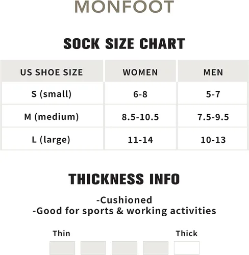 Miniatura 6 de MONFOOT 5-10 pares de calcetines deportivos acolchados para correr con lengüeta en el talón para hombres y mujeres