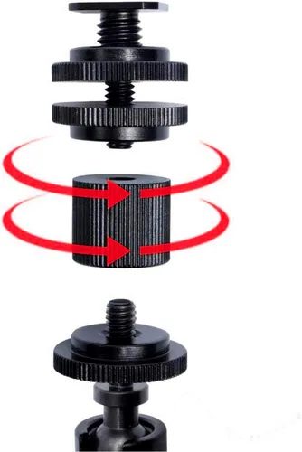 Miniatura 9 de Brazo mágico de fricción articulado de 11 pulgadas ajustable con soporte de zapata caliente Tornillo trípode de 1/4 pulgadas para plataforma