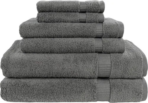Miniatura 10 de MyPillow MyTowels - Juego de 6 toallas de baño, 100% algodón, suaves y absorbentes, para baño, 2 toallas de baño, 2 toallas de mano, 2 paños