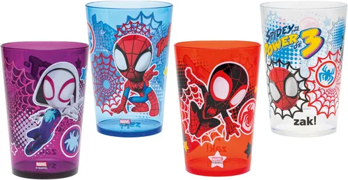 Miniatura 14 de Zak Designs DreamWorks Gabby's Dollhouse Juego de Vasos Anidables para el Hogar, Vasos de Plástico sin BPA de 14.5oz, Paquete de 4