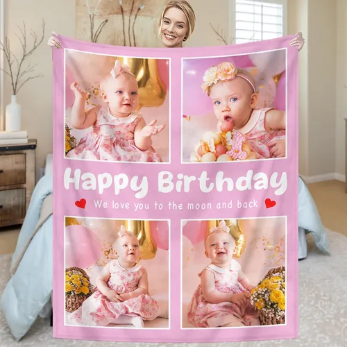 Purefly Regalos para mejores amigos, mantas personalizadas con fotos, manta con imagen personalizada para mujeres, niñas y adultos, manta para mejor
