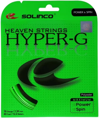 Solinco Hyper-G Heaven cuerda de poliéster alto poder de efecto, paquete de 40 pies