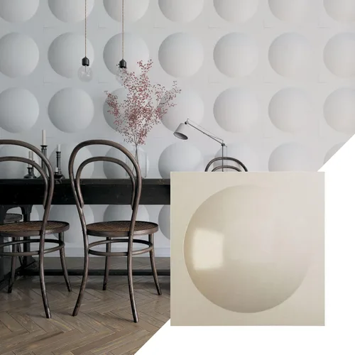 Miniatura 8 de Ekena Millwork 19 5/8 pulgadas de ancho x 19 5/8 pulgadas de alto, Sloane EnduraWall decorativo 3D, cromo brillante (cubre 2.67 pies cuadrados).