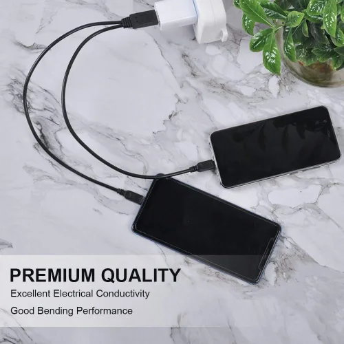 Miniatura 5 de UCEC Cable de carga doble micro USB Splitter que alimenta hasta dos dispositivos micro USB a la vez desde un solo puerto USB (paquete de 1)