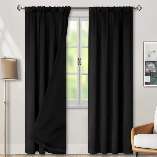 Miniatura 115 de BGment - Cortinas opacas para sala de estar de 63 pulgadas de largo, juego de 2 paneles, cortinas para oscurecer toda la habitación, cortinas