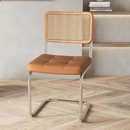 Miniatura 19 de Sillas de comedor de ratán, sillas de cocina, sillas de comedor modernas con madera maciza para cocina, sala de estar, silla de mediados de siglo