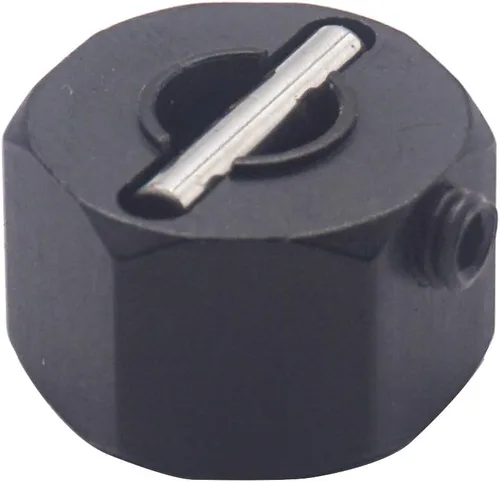 Miniatura 4 de Compartir Goo Aleación de Aluminio 0.472 in Rueda Drive Hex Hub Adaptador con Pasadores Compatible con Axial SCX10 90046 Tamiya CC01 1/10 RC Crawler