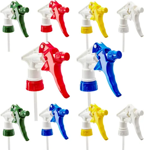 Cabezal rociador resistente a productos químicos sin fugas, paquete de 10 botellas no incluidas. Pulverizador industrial para limpieza de ventanas y