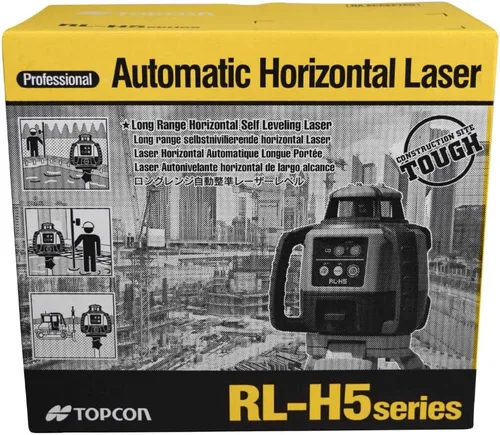 Miniatura 8 de Topcon Láser rotativo horizontal autonivelante RL-H5A con libro de campo, receptor LS-80, soporte y estuche para detectores, clase 2, clasificación