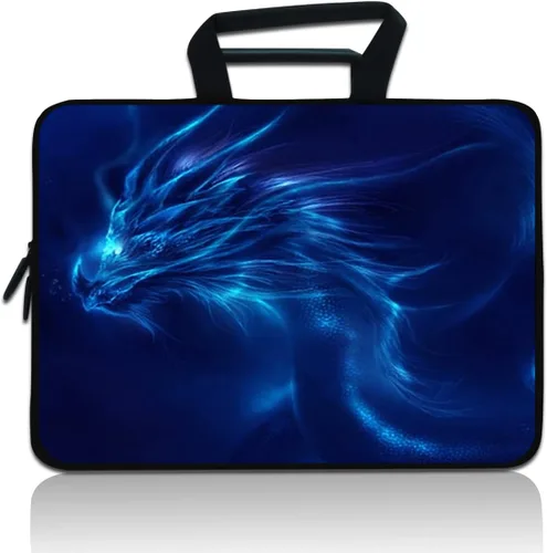 11 11.6 12 12.5 pulgadas bolsa de transporte para laptop Chromebook Notebook para Apple MacBook Air Samsung HP DELL Lenovo Asus (azul dragón)