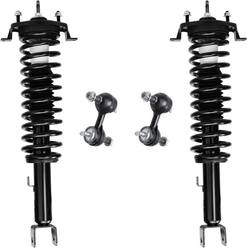 Miniatura 54 de Detroit Axle - Puntales delanteros con resorte helicoidal + enlaces de extremo de barras estabilizadoras de repuesto para Ford Flex Lincoln MKT
