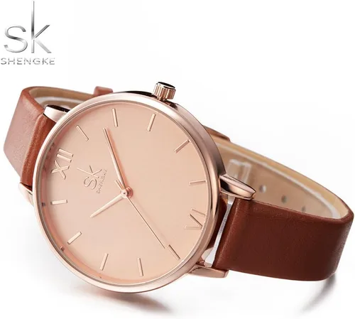 Miniatura 7 de SHENGKE Creative Simplicity Women Watch Genuine Leather Elegant Women Watches Ladies Business Wristwatch
