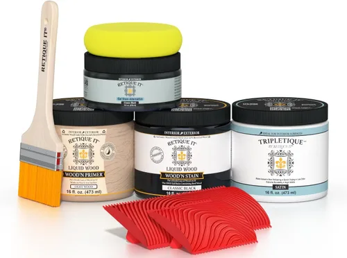 Miniatura 11 de Retique It Kit multiusos con acabado de madera - GO Beyond de madera falsa con imprimación a base de madera líquida pintable y tinte de gel - 60