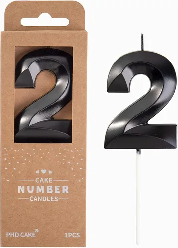 Miniatura 27 de PHD CAKE Velas de cumpleaños de 2 números de 7 cm de oro con diamantes, velas de número dorado, velas de número para pastel, celebración de fiesta