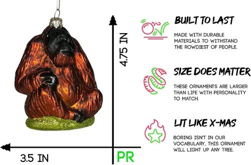 Miniatura 2 de Party Rock Ornamento de cristal de orangután Colección Animal