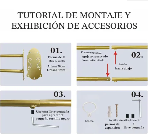 Miniatura 5 de Divisor de habitación colgante, barra de cortina en forma de U, divisor de pared para separación de privacidad, separador de habitación moderno