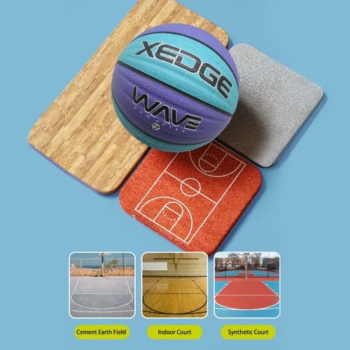 Miniatura 5 de XEDGE Baloncesto de 29.5 pulgadas, tamaño 7, para interiores y exteriores, juego de baloncesto de cuero ondulado con bolsa de transporte, agujas