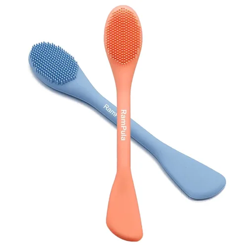 RamPula Cepillo de Máscara Facial de Silicona, Exfoliante Facial para Exfoliación Suave y Aplicador de Humectantes sin Vellos, Herramientas para