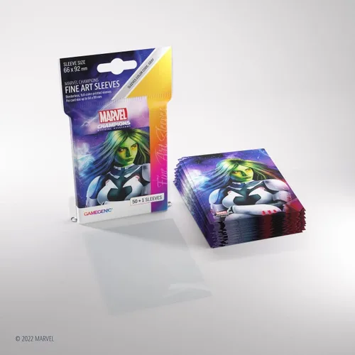 Miniatura 2 de Gamegenic Marvel Champions The Card Game - Juego de cartas oficial Gamora Fine Art, paquete de 50 fundas artísticas y 1 funda transparente