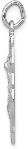 Miniatura 2 de Medalla de plata de ley 925 maciza con diseño católico de San Miguel de 1.299 x 0.866in