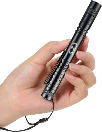 Miniatura 6 de CZS Linterna, Juego de 2 Linternas de Lápiz, Linternas Pequeñas de Altos Lúmenes, Linterna LED Alimentada por Batería de 2 Pilas AAA, Linternas