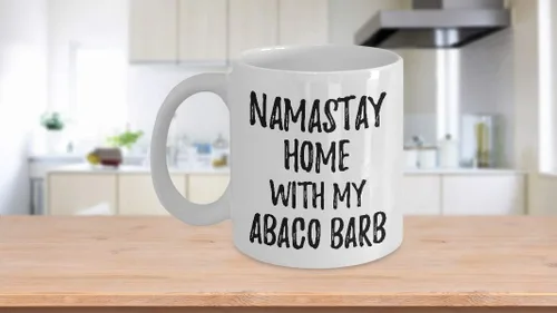 Miniatura 3 de Abaco Barb Mug Namastay Home With My Today Funny Gift Idea Pet Lover Zen Coffee Tea Cup Large 15 oz
