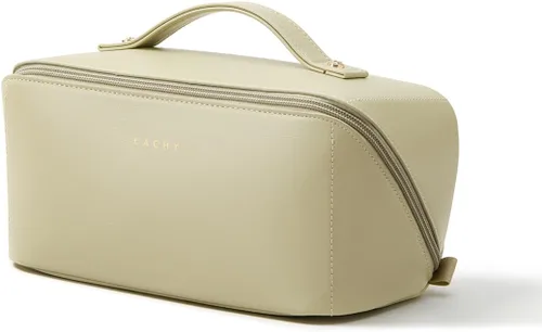 Miniatura 46 de EACHY Bolsa de Maquillaje de Viaje, Bolsas de Cosméticos de Gran Capacidad para Mujeres, Bolsa Portátil Impermeable que se Abre Plana, Bolsa de Aseo