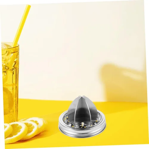 Miniatura 5 de PRETYZOOM Exprimidor manual de cítricos, exprimidor de limón de mano de acero inoxidable para naranjas, extracción eficiente de jugo con agarre