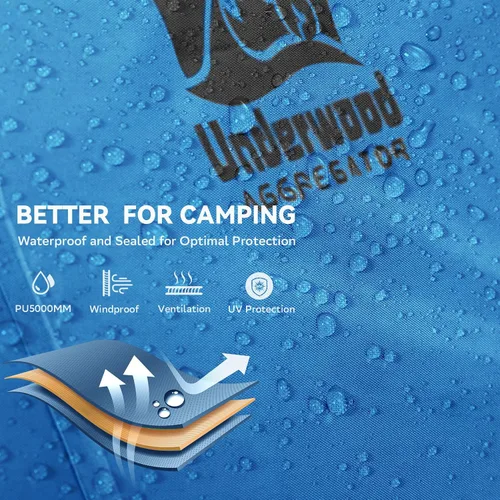 Miniatura 5 de Tienda de campaña para mochilero de 1/2 persona para camping, tienda de campaña ultraligera e impermeable, tienda de campaña compacta fácil