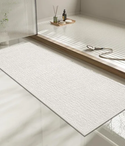 Miniatura 36 de Chakme Juego de 2 alfombras de baño ultrafinas, absorbentes, antideslizantes, lavables a máquina, color negro, 17 x 24 pulgadas / 17 x 30 pulgadas