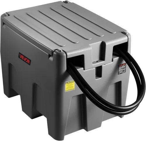 Miniatura 15 de VEVOR Tanque diésel portátil, capacidad de 58 galones y caudal de 10 GPM, tanque de combustible portátil con bomba de transferencia eléctrica de 12