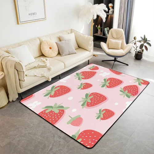 Miniatura 15 de Feelyou Linda alfombra decorativa de hongos para sala de estar, alfombra de área de hongos de dibujos animados de 3 x 5 para niños, niñas