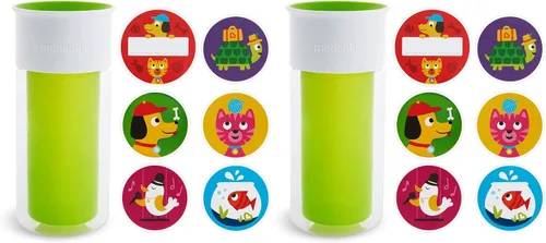 Miniatura 10 de Munchkin® Miracle® 360 - Vaso para beber con aislamiento, incluye calcomanías para personalizar la taza, 9 onzas, verde