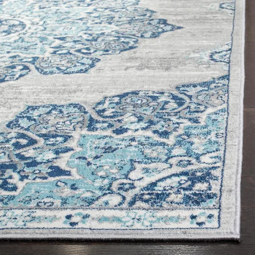 Miniatura 3 de SAFAVIEH Brentwood Collection - Alfombra decorativa de 2 x 4 pies, diseño desgastado de medallón, no desprende pelusa y de fácil cuidado, ideal