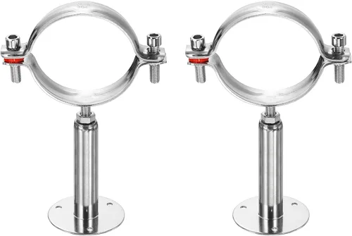 Miniatura 25 de HARFINGTON 2 piezas de montaje en pared de montaje en techo de acero inoxidable 304 abrazadera de soporte de tubo ajustable para tubo OD 1"-1.1